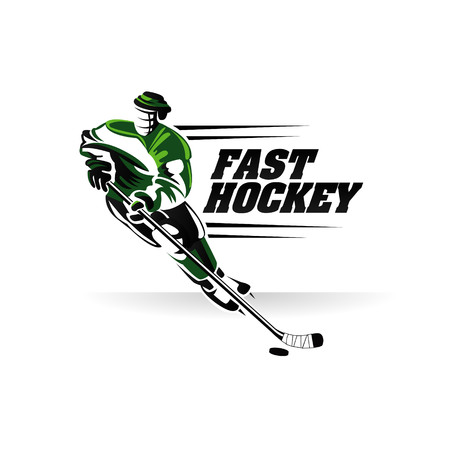 Fast Hockey Logo Sign Symbol Illustrationのイラスト素材