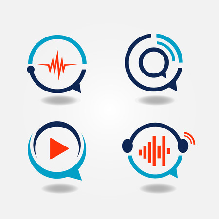 Multimedia Bubble Speech Logo Sign Symbol Iconのイラスト素材