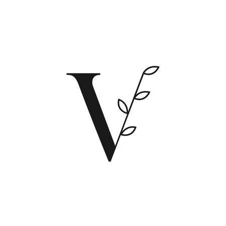 Letter V Simple Logo Symbol Iconのイラスト素材