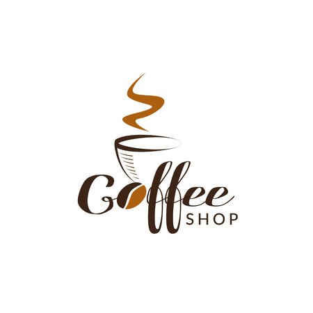 Coffee Shop Logo Sign Symbol Iconのイラスト素材