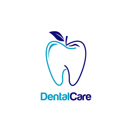 Dental Teeth With Apple Shape Logo Sign Symbol Iconのイラスト素材