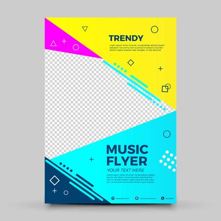 Trendy Colorful Flyer Design Templateのイラスト素材