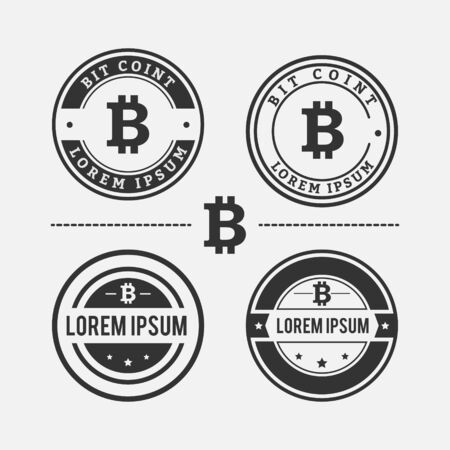 Bit Coin Logo Design Setのイラスト素材