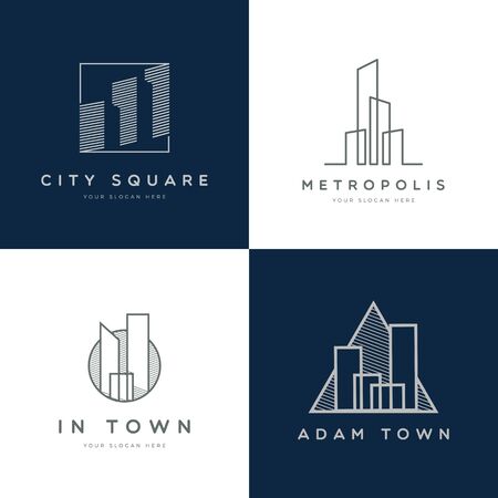Abstract Property Logo Design Setのイラスト素材