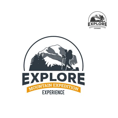 Wild Nature Exploring Logoのイラスト素材