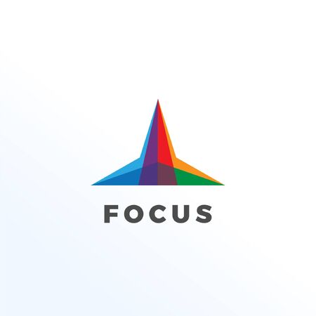 Abstract Focus Spectrum Shape Logo Templateのイラスト素材