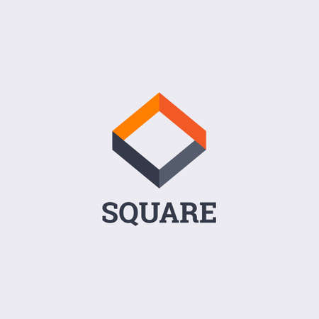 Abstract Infinity Square Shape Company Business Logoのイラスト素材