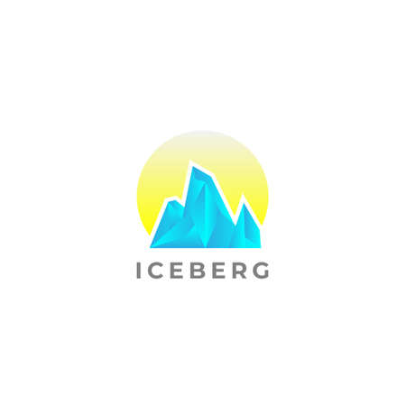 Cool Iceberg Peak Logo Design Templateのイラスト素材