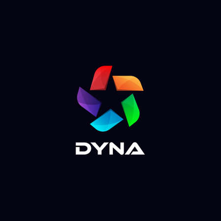 Abstract Colorful Star Shape Logo Design Templateのイラスト素材