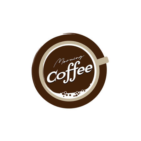 Top Coffee Cup Logo Design Templateのイラスト素材
