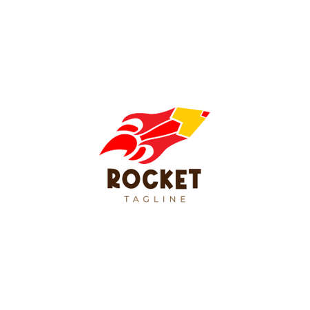 Creative Rocket Pencil Logo Design Templateのイラスト素材