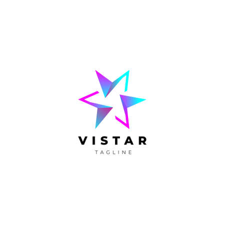 Abstract Modern Shape Star Logo Design Templateのイラスト素材