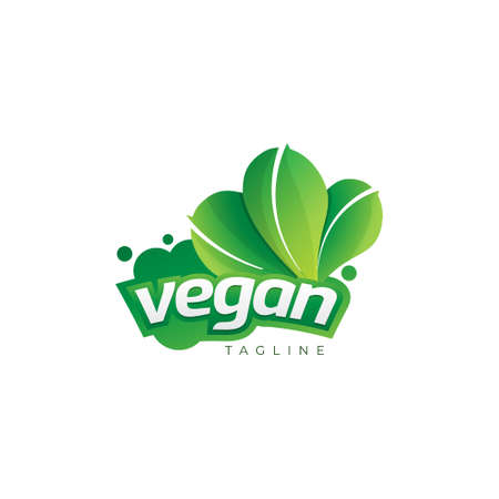 Fresh Green Leaf Vegetable Logo Symbol Iconのイラスト素材