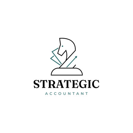 Simple Clean Strategic Accounting Logo Design Templateのイラスト素材