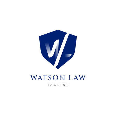 Simple Letter Mark WL Business Service Logo Design Templateのイラスト素材