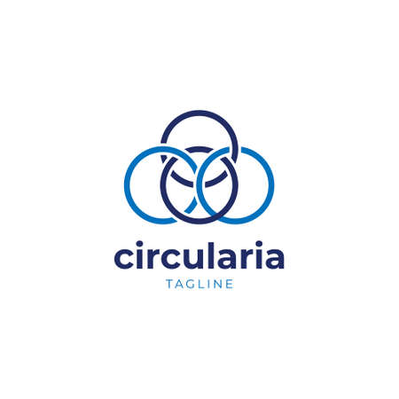 Abstract Circular Tangled Circle Logo Design Templateのイラスト素材