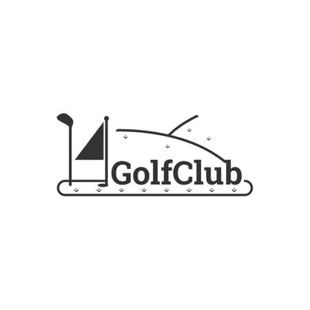 Simple Monogram Golf Club Sport Logo Design Templateのイラスト素材