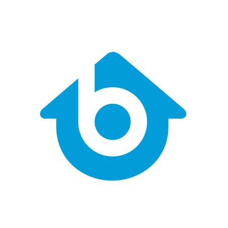 Letter B Home icon . Sweet Home Template is mostly suited for anything related real estate business, home improvement, studio, team, etc. Made from 100% vector shapes you can resize without losing quality.のイラスト素材