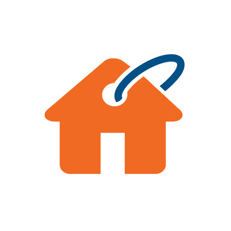 Home buy, sell, or rent logo. Clean and simple logo templateのイラスト素材
