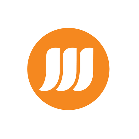 Circle Letter W Icon or Logo. Clean and simple logo template. Availble in resizable EPS vector file format.のイラスト素材