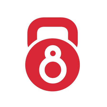 Number 8 Kettlebell Gym Logoのイラスト素材