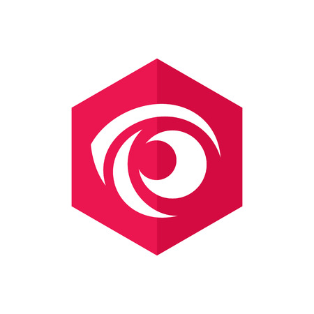 Hexagonal Eye Vector Logoのイラスト素材
