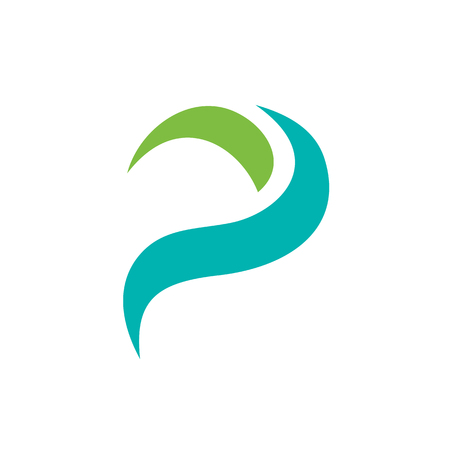 Simple and Clean Letter P logo template. Unique Letter P Logo isolated on white background. Available in EPS vector format.のイラスト素材