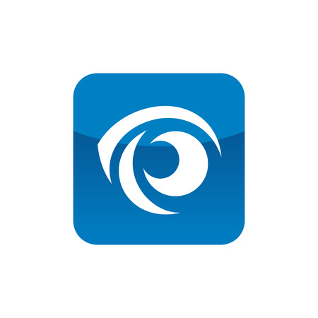 Square Shape With Eye Symbol Vector Logoのイラスト素材