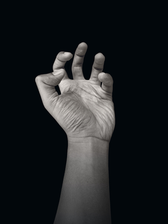 Zombie hand, dead man, resurrected from the graveの写真素材