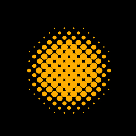 Orange Vector Circle Halftoneのイラスト素材