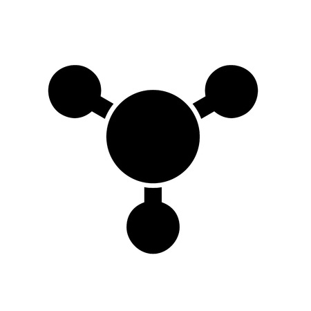 Hub, Connection, Technology, Molecule Icon Silhouette, Vector Illustrationのイラスト素材