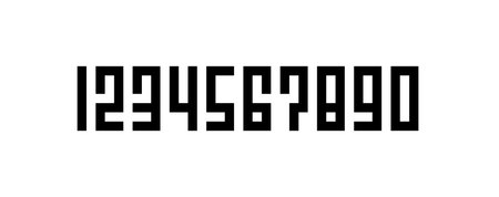 Square Style Lettering Number, Set of Pixel Art Numbers, 0, 1, 2, 3, 4, 5, 6, 7, 8, 9,
