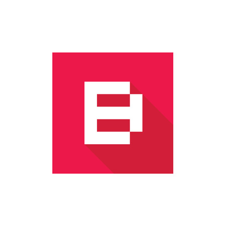 Letter B Logo Icon Design, Flat Vector Illustration Styleのイラスト素材