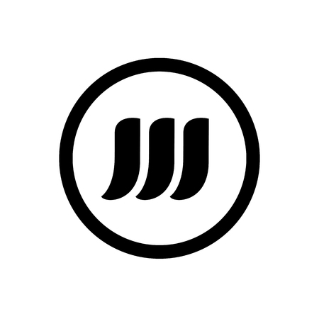 Alphabet W Logo Design, Logo or Icon Concept, Letter W Combined With Circle Outlineのイラスト素材