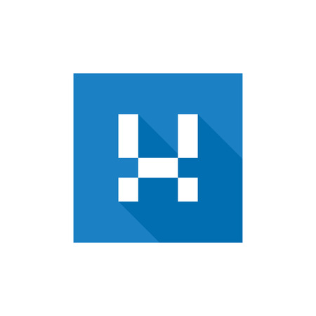 Letter X Logo Icon Design, Flat Long Shadow, Vector Illustration Styleのイラスト素材