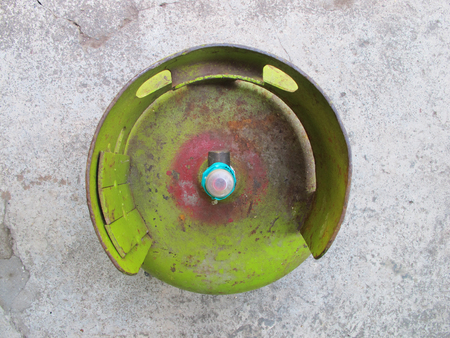 Kediri, Indonesia - December 01, 2018: Pertamina LPG Gas Tank, Top Viewのeditorial素材