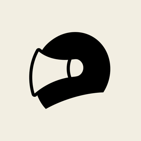 Motorcycle helmet icon. Fullface helmet pictogram - Vectorのイラスト素材