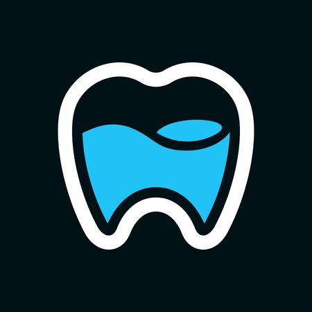 Tooth and water logo template, dental lab icon design,のイラスト素材
