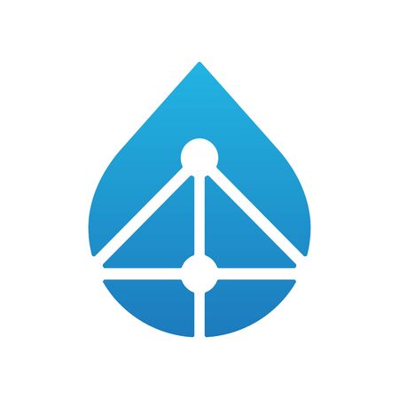 Water drop logo template, Innovation sign, modern technology symbol - Vectorのイラスト素材