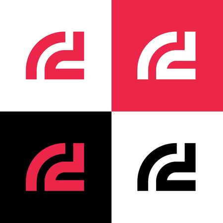 Initial letter rd logo design template elements, vector illustration designのイラスト素材