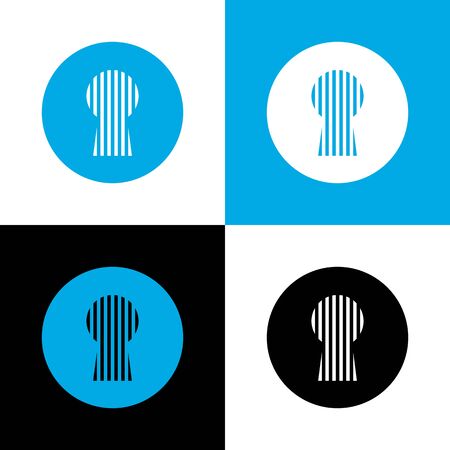 Abstract keyhole icon design, digital security symbol - Vectorのイラスト素材
