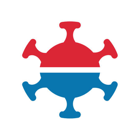 Covid 19 corona virus logo design template elements, vector iconのイラスト素材