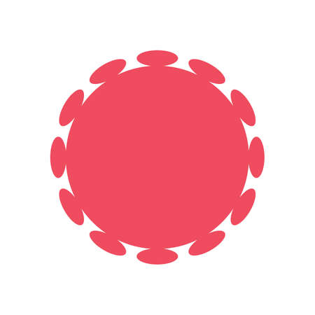 Corona virus circle background, covid 19 border design, vector illustration designのイラスト素材