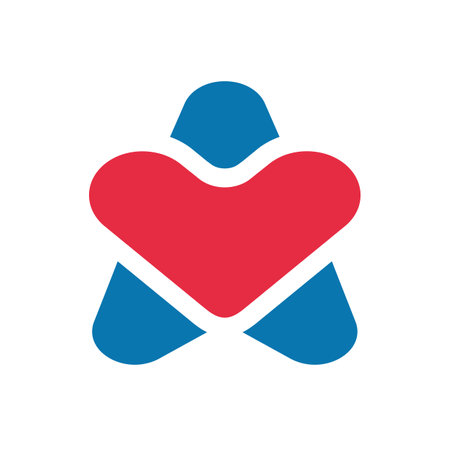 Star and heart shape logo design template elements, love star icon - Vectorのイラスト素材