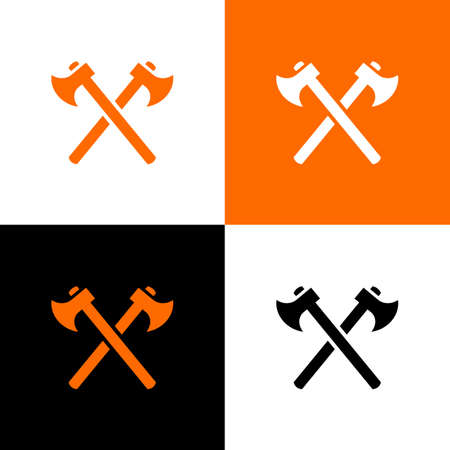 Lumberjack logo concept, ax icon design, axe logo symbol - Vectorのイラスト素材