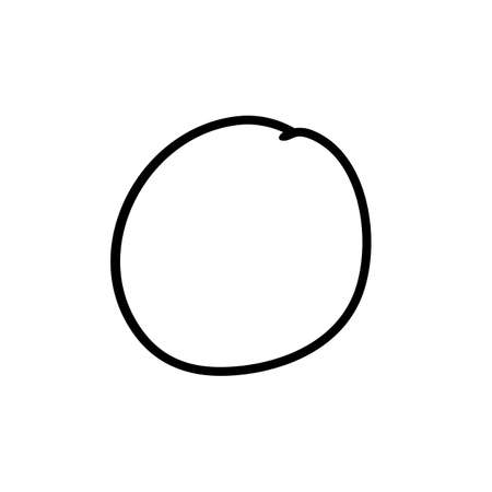Hand drawn circle line illustration, isolated on white background - Vectorのイラスト素材