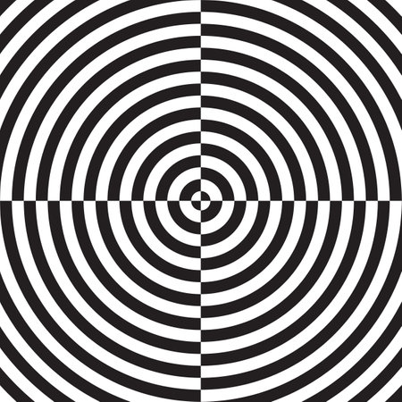 Abstract shattered circle pattern, geometric optical illusion - Vectorのイラスト素材