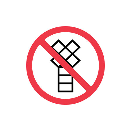 Prohibited engklek game sign, no traditional outdoor games icon, vector illustrationのイラスト素材