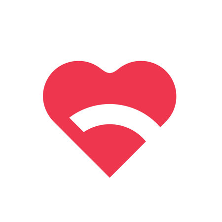 Abstract love symbol, heart logo design vectorのイラスト素材