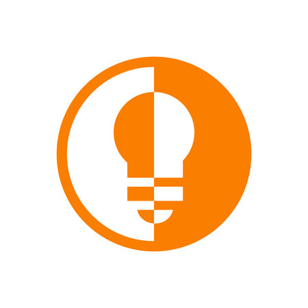 Abstract light bulb logo icon design template vectorのイラスト素材